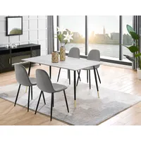 LEONIQUE »Eadwine, TOPSELLER! Tisch plus 4 Stühle, Sitzgruppe«, (Set,