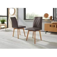 Home Affaire Esszimmerstuhl »Brest«, (Set), 2 St., Leder, Gestell