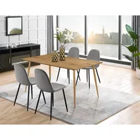 LEONIQUE »Eadwine, TOPSELLER! Tisch plus 4 Stühle, Sitzgruppe«, (Set,