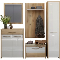 Home Affaire »Gala«, (Set, 5 St., Garderobenschrank,Schuhschrank,Schuhbank,Garderobenpaneel,Wandspiegel), Soft-Close Funktion,