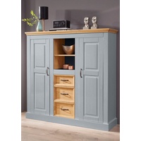 Home Affaire Highboard »Selma« Stauraumschrank, Breite 130 cm, grau