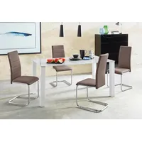 INOSIGN Essgruppe (Set, 5-tlg), mit Glastisch, Freischwinger belastbar bis