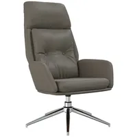 VidaXL Relaxsessel Grau Echtleder