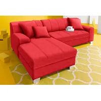 DOMO collection Ecksofa »Turah incl. Zierkissen, moderne Steppung, auch