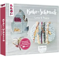 Frechverlag Boho-Schmuckset Love & Peace (Dunkelrot/Grau)