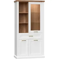 Home Affaire Vitrine »Tara«, (H/B/T): 200/101/48cm), lackiert mit wasserbasiertem