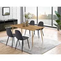 LEONIQUE »Eadwine, TOPSELLER! Tisch plus 4 Stühle, Sitzgruppe«, (Set,
