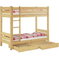 Erst-Holz Stockbett für Erwachsene 90x200 Etagenbett teilbar 2 Rollroste
