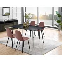 LEONIQUE »Eadwine, TOPSELLER! Tisch plus 4 Stühle, Sitzgruppe«, (Set,