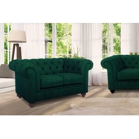 Home Affaire "Duc 2-Sitzer", grün, B:147cm H:74cm T:89cm, Samtoptik
