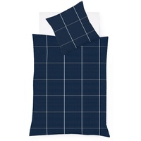 FLEURESSE Lech Bettwäsche-Set Flanell indigo 155x220+80x80 cm