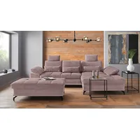 PLACES OF STYLE Ecksofa Costello, mit Sitztiefenverstellung und Armlehnfunktion,