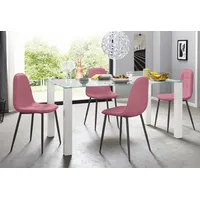 INOSIGN Essgruppe, (Set, 5 tlg.), mit Glastisch, Breite 160