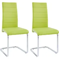 INOSIGN Freischwinger INOSIGN "Adora", grün (grün, silberfarben), B:43cm H:99cm