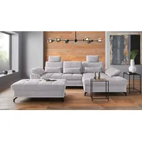 PLACES OF STYLE Ecksofa Costello, mit Sitztiefenverstellung, und", Armlehnfunktion,