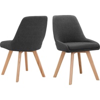 INOSIGN Esszimmerstuhl INOSIGN "Dilla, TOPSELLER", grau (anthrazit, massive eichenholzbeinen),