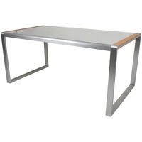 Lomadox Tisch mit Glastischplatte im Slat-Look GARDA-120, B/H/T: ca.