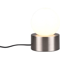 Trio Reality Tischleuchte Countess Opalglas, Metallfuß Nickel