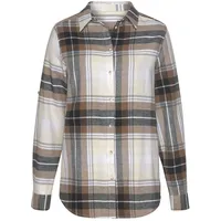 Buffalo Hemdbluse, aus weichem Flanell mit Blusenkragen, Flanellhemd, Karobluse,