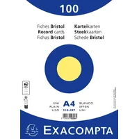 Exacompta Karteikarten A4 Gelb