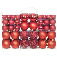 VidaXL 100-tlg. Weihnachtskugel-Set 3/4/6 cm Rot