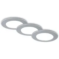 Briloner Einbaustrahler 3er Set chrom-matt Ø9,2 cm dimmbar mit
