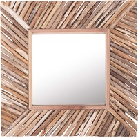 Beliani Wandspiegel Holz, Quadratisch, 60x60x5 cm,
