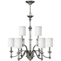 Elstead Lighting Sussex mit 9 Lichtern, gebürstetes Nickel, -