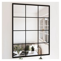 VidaXL Wandspiegel Schwarz 80x60 cm Metall