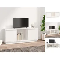 VidaXL TV-Schrank Weiß 110,5x35x44 cm Massivholz Kiefer