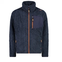 CMP Jungen Melange-highloft-fleecejacke Für Kinder Jacket, B.blue Mel.-flamingo Fluo,