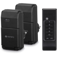 Sonero Funksteckdosen Set: 2x Funksteckdose und 1x Funkfernbedienung, 1100