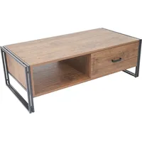 MCW Couchtisch MCW-A27, Beistelltisch Wohnzimmertisch, 41x120x60cm 3D-Struktur, Metall MDF