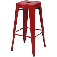 Mendler Barhocker HWC-A73, Barstuhl Tresenhocker, Metall Industriedesign stapelbar -
