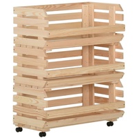 VidaXL Gemüsewagen 77x30x80 cm Massivholz Kiefer