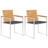 VidaXL Gartenstuhl 56 x 56 x 85 cm grau