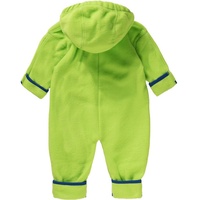 Playshoes Fleece-Overall farblich abgesetzt in grün, 62