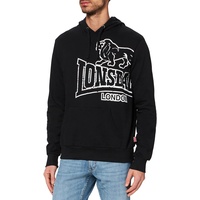 Lonsdale London Herren TADLEY Kapuzenpullover, Black/Ecru, XL