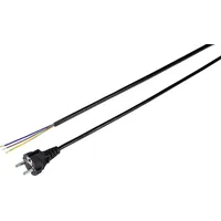 Sygonix SY-5178372 Strom Anschlusskabel Schwarz 5 m