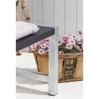 Plus Plankenbank mit Rückenlehne - 176 cm schwarz