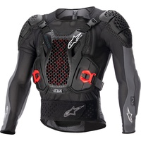 Alpinestars Bionic Plus V2 Protektorenjacke Level-2 - Schwarz/Dunkelgrau/Rot /