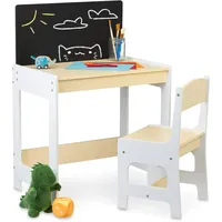 Relaxdays Kindersitzgruppe, mit Tafel, zum Malen & Basteln, Kindersitzkombination,