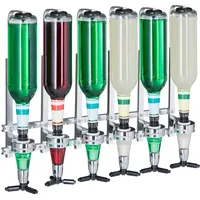 Relaxdays Barbutler Wand, 6 Flaschen, Profi Portionierer 3 cl,