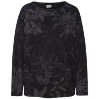 LASCANA Sweatshirt gemustert Schwarz 36/38