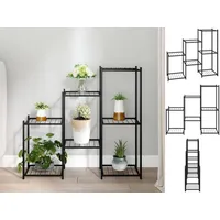 VidaXL Blumenständer 83x25x80 cm Schwarz Eisen