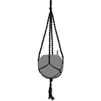 LECHUZA Hängeampel Makramee Schwarz 85 cm
