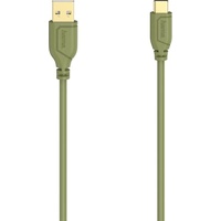 Hama USB-C-Kabel Flexi-Slim USB 2.0 480 Mbit/s Turtle Green