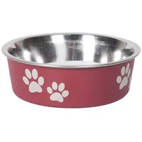 Karlie Ascar, Hundenäpfe, Edelstahl, Dunkelrot, 450 ml, Durchm.12-14 cm