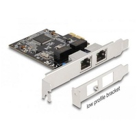 DeLock PCI Express x1 auf 2x RJ45 Gbit, LAN-Adapter