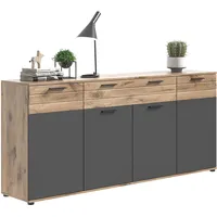 VCM Sideboard Nox Oak / grau - Grau